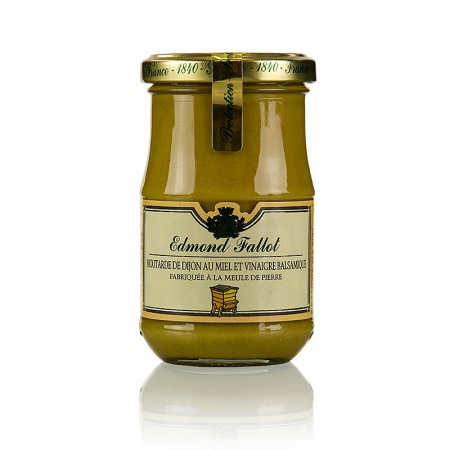 Bacanie - Mustar de Dijon cu otet balsamic si miere, fin, Fallot, 190 ml