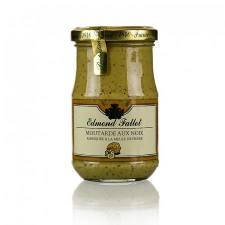 Mustar si specialitati din mustar - Mustar Dijon cu nuci, fin, Fallot, 190 ml