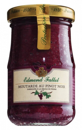 Mustar si specialitati din mustar - Mustar Dijon cu vin pinot noir, mediu iute, Fallot, 105gr
