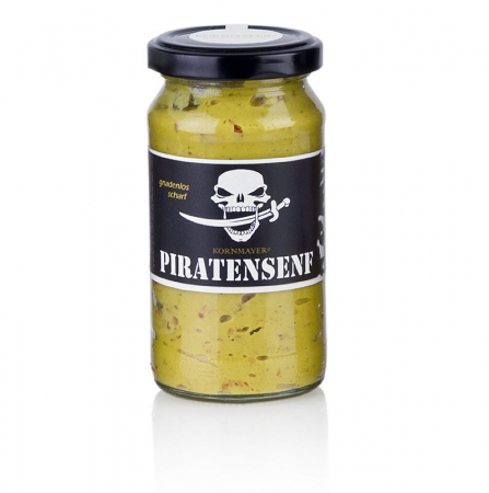 Bacanie - Mustarul Piratilor, cu ardei rosu si rom, iute fara mila, Kornmayer, 210 ml