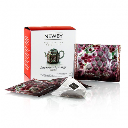 Ceai - Ceai Newby Capsuni & Mango, Infuzie, Ceai de fructe, 60 g, 15 buc