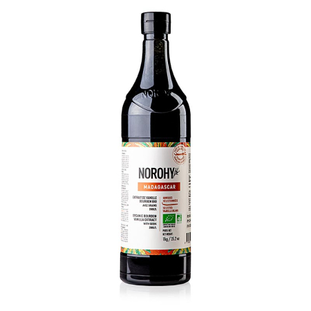 Mirodenii unice - Norohy - Extract de vanilie din Madagascar, cu seminte, organic, 1L