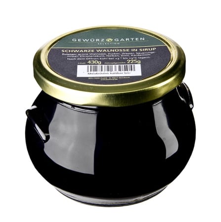 Specialitati dulci - Nuci negre Spice Garden, intregi, in sirop, 430 g