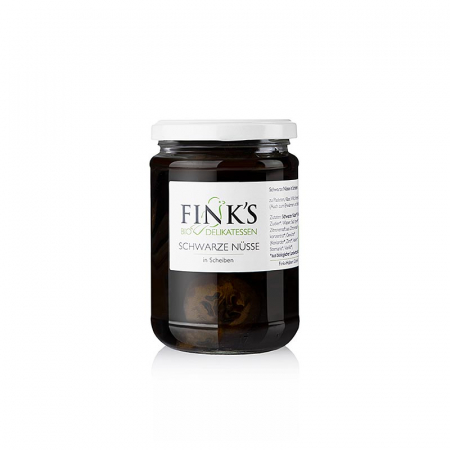 Miere, chutney si dulceata - Nuci negre (tocate felii) in sirop tare, bio, 380 g