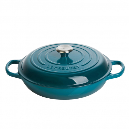 Ustensile de Bucatarie - Oala Signature Gourmet Professional 30 cm adancime Le Creuset Teal