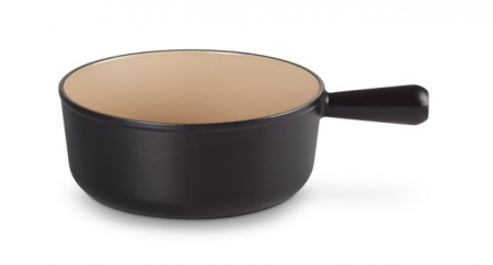 Ustensile de Bucatarie - Oala Fondue Le Creuset Tradition Matte Black - Ø 18 cm / 1,4 Litri