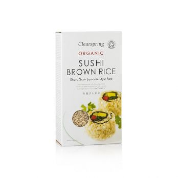 Produse BIO - Orez brun pentru sushi organic, Clearspring BIO, 500 g