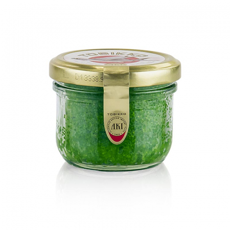 Bucatarie asiatica, sushi - Original Tobiko - icre de peste zburator, verde, cu wasabi, 90 g