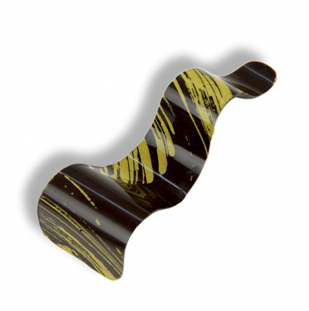 Ornament decorativ forma de val, Rio, ciocolata neagra, 85x30mm, 160 g, 36 bucati [1]