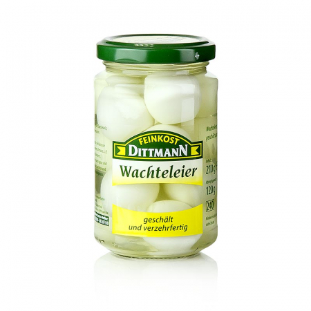 Bacanie - Oua de prepelita, in saramura, Feinkost Dittmann, 210 g, aproximativ 12 buc