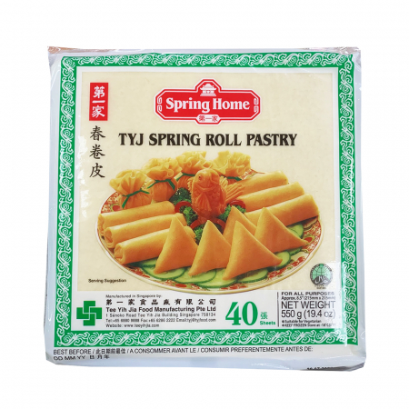 Bucatarie asiatica, sushi - Foi pachețele de primavară TYJ, 215x215mm, 40buc, Spring Home, 550g