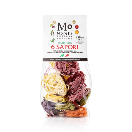 Paste - Paste Tagliatelle 6 Sapori (paste colorate, 6 soiuri), 250 g
