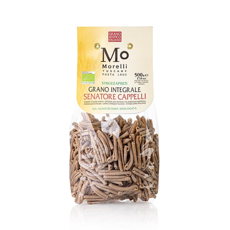 Paste - Paste Integrali Strozzapreti Senatore, paste integrale de grau, BIO, 500 g