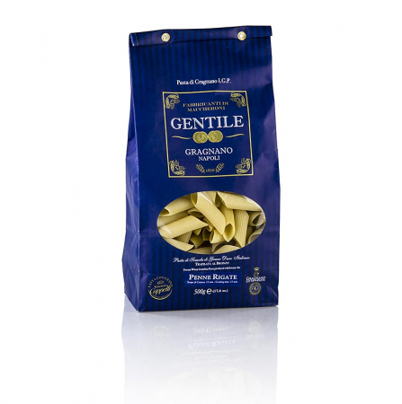 Bacanie - Pastificio Gentile Gragnano IGP - Penne rigate, 500 g