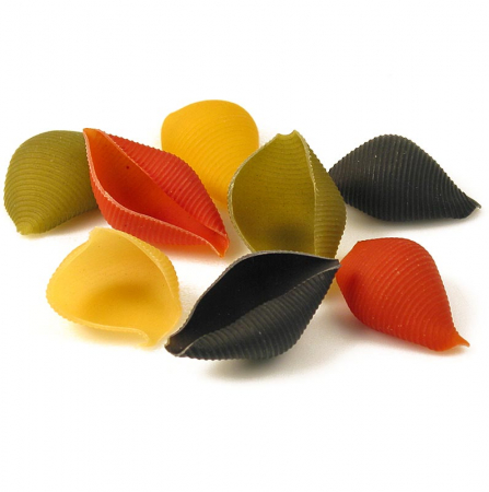 Paste - Paste din coajă pentru umplutură, Conchiglioni Arleccino, 4 culori, 500 g