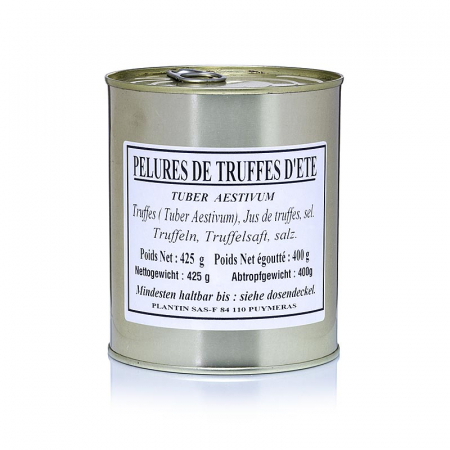 Trufe si specialitati din trufe - Pelures de trufa de vara, Plantin, coji / felii de trufa, 460 g