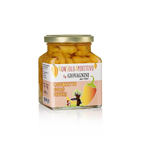 Conserve - Pepperoni Pepper Giallo, galben, cappuccetto Giovagnini, 310 g