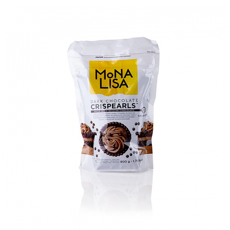 Ciocolata neagra - Perle de ciocolata neagra, crocante, Mona Lisa, 800 g