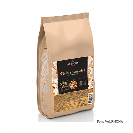 Ciocolata - Perle crocante, Dulcey, umplutura de cereale cu strat de ciocolata, blonde, 3 kg