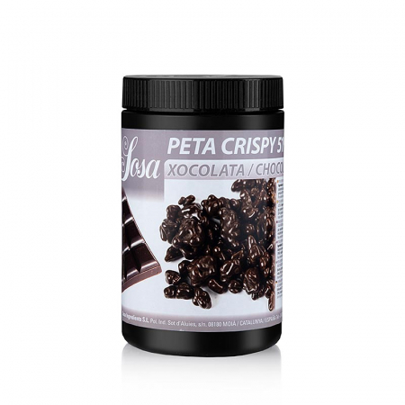 Aditivi alimentari - Peta Crispy (zahar exploziv), cu strat de ciocolata neagra, rezistent la umezeala, Sosa, 900 g