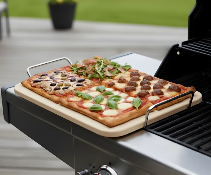Piatra pentru copt pizza cu manere, 30x38cm [1]