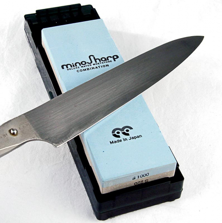 Piatra de ascutit Mino Sharp (apa) 220/1000, cu suport din plastic, Nr. 471, 1 buc [1]