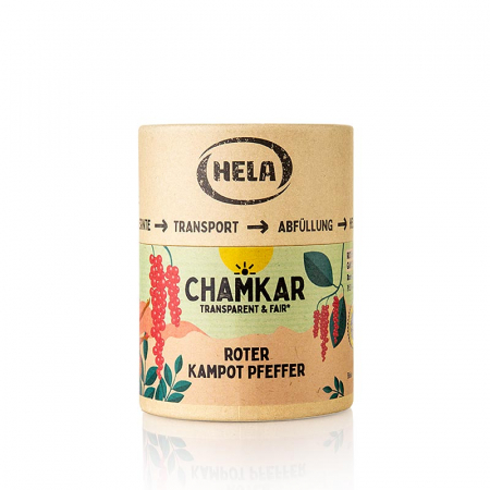 Bacanie - Piper rosu de Kampot, uscat, intreg, IGP, 100 g