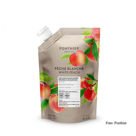 Piureuri - Piure - piersici albe, cu zahar, 1 kg