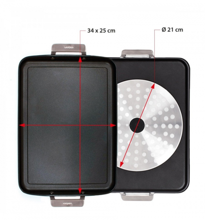 Plata Gratar Valira Aire Neagra 34 x 25 cm [2]