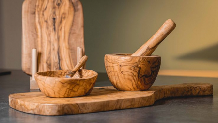 Mojar din lemn de maslin, rustic -11cm [2]