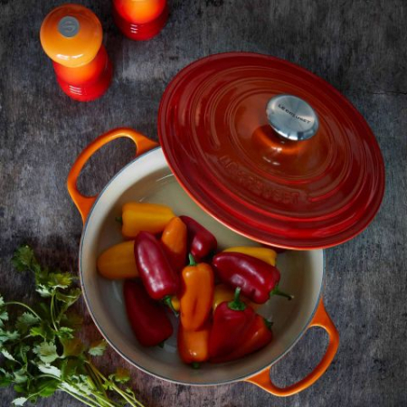 Oala Le Creuset Signature 28 cm rosu cires 6,7 L rotund [7]