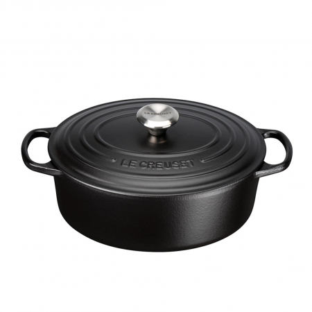 Noutati Gourmetto - Oala Le Creuset Signature 35 cm oval negru 8,9 L
