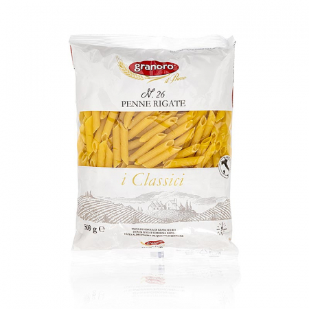 Bacanie - Paste Granoro Penne Rigate, 7 mm, Nr.26, 500 g