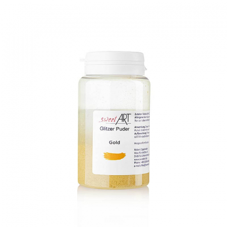 Aditivi alimentari - Pudra sclipitoare, auriu stralucitor, Sweet Art, 25 g