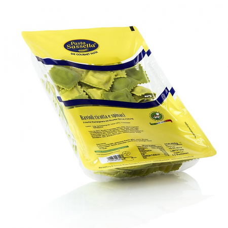 Bacanie - Ravioli/panzerotti proaspete cu umplutură de ricotta și spanac, 500 g