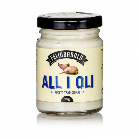 Sosuri, supe, fonduri - Salsa Allioli, crema de usturoi, cu ulei vegetal, Feliubadaló, 95 g