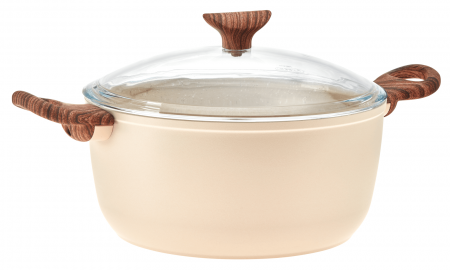 Ustensile de Bucatarie - Sambonet Caserola Tigaie Rock 'n' Rose Crema ø 24 cm