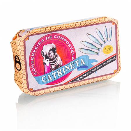 Conserve - Sardine, intregi, in sos escabeche, 6-8 bucati, Catrineta, 81 g