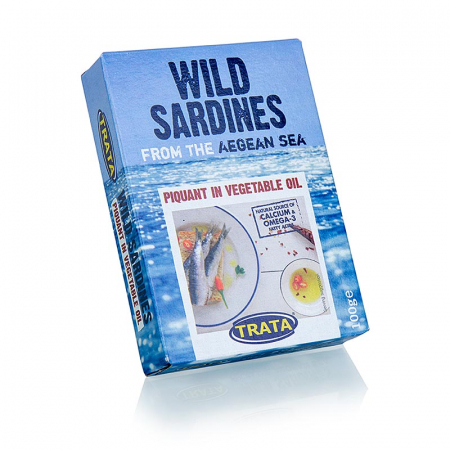 Sardine, intregi, in ulei si chilli, din Marea Egee, Trata, 100 g [0]