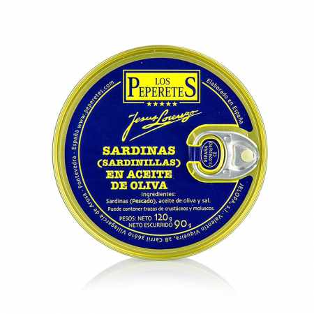 Conserve - Sardine fara cap, in ulei de masline, Los Peperetes, 120 g