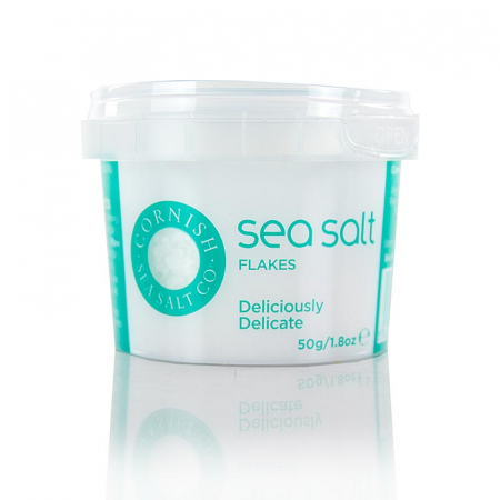 Sare de mare din Marea Nordului - Sare de mare Cornish Sea, fulgi de sare de mare aspra, Cornwall / Anglia, 50 g