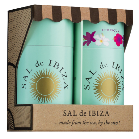 Sare de mare din Marea Nordului - Set Cadou: Sare de Mare Pura si Sare de Mare cu Hibiscus - 125gr/90gr