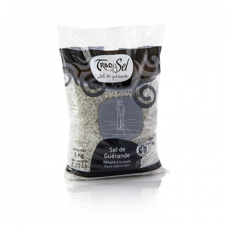 Sare de mare din Franta / Italia / Spania / Cipru / Africa - Sare de mare, grosiera, cenusie, umeda, Guerande / France, TradySel, 1 kg