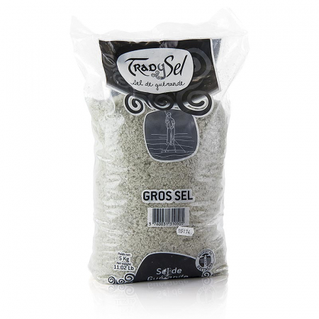Sare de mare din Franta / Italia / Spania / Cipru / Africa - Sare de mare, grosiera, cenusie, umeda, Guerande / France, TradySel, 5 kg