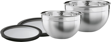 Noutati Gourmetto - Set Boluri  Inox  20+24 cm, cu capac