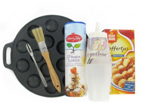 Ustensile de Bucatarie - Set cadou Poffertjespan de inductie complet