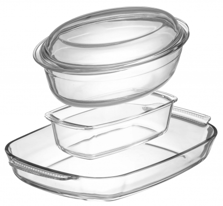 Ustensile de Bucatarie - Set de 3 vase pentru cuptor Sareva