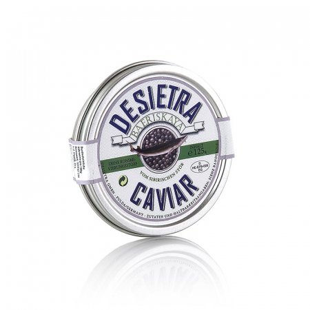 Set de caviar - Caviar Baeriskaya și bol de caviar de sticlă și 2 linguri, 125g [1]