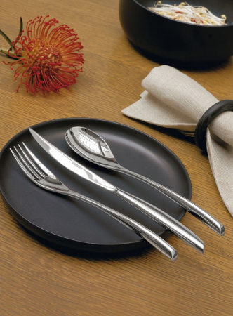 Tacamuri - Set de tacamuri otel inoxidabil Sambonet 24 buc - Colectia Bamboo