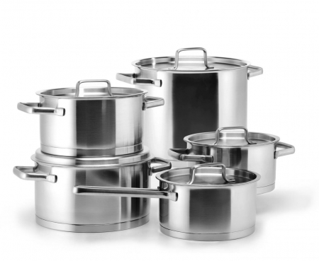 Seturi de oale si tigai - Set de tigaie Habonne robust, 5 piese